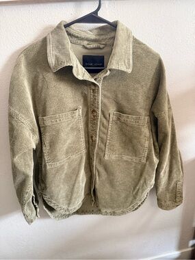 Dear John Olive Green Corduroy Button-Down Shirt Jacket